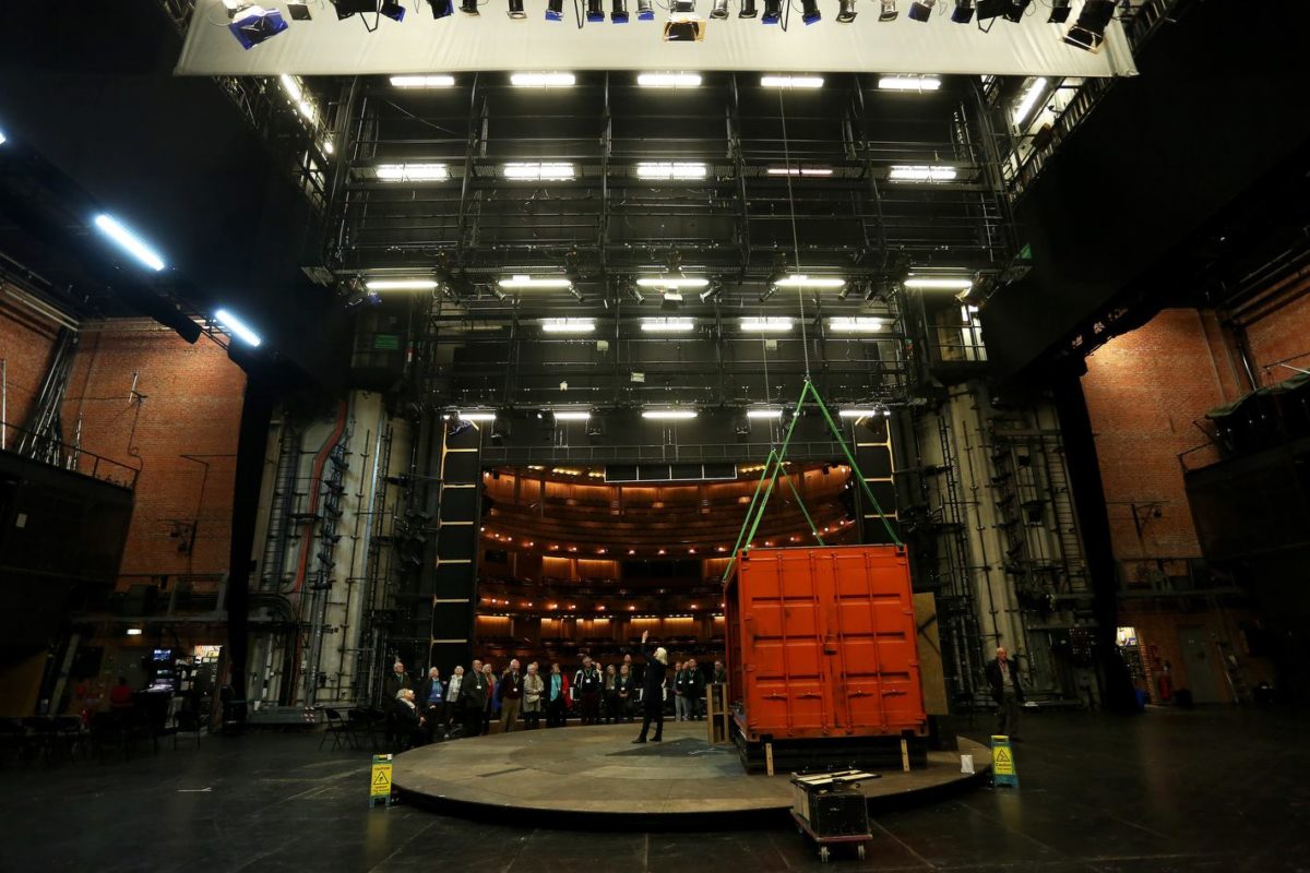 shipping container pop up stage for Glyndebourne Opera