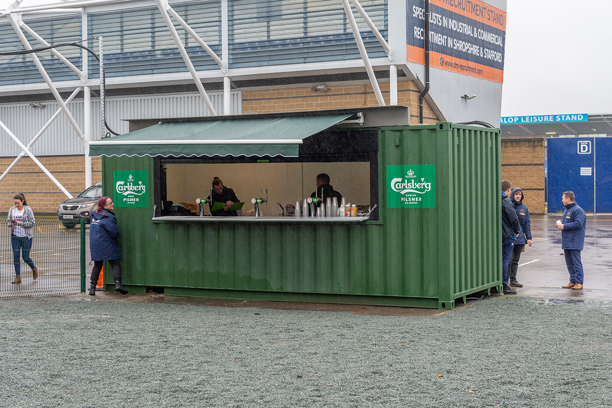 shipping container pop-up bar